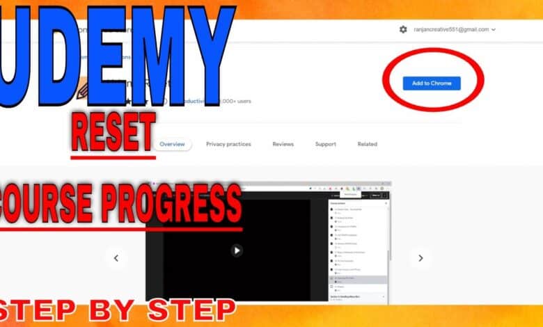 Udemy Reset Course Progress